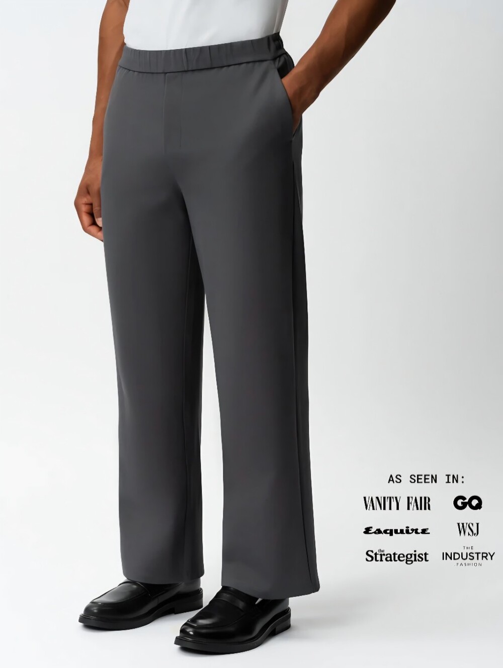 Nothings Something Socrates Wide-Leg Pants - Dark Grey - Size 38×28 XXL